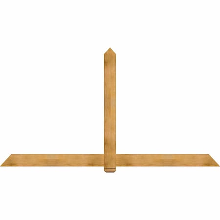 Ekena Millwork Eugene Rough Sawn Timber Gable Bracket, Western Red Cedar, 108"W x 58"H x 2"D x 6"F, 13/12 Pitch GBW108X58X0206EUG00RWR